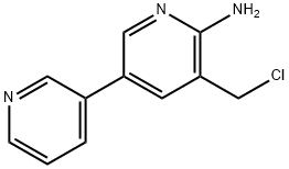 2-Amino-3-chloromethyl-5-(pyridin-3-yl)pyridine Structure