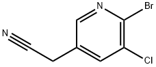 3-Pyridineacetonitrile, 6-bromo-5-chloro- 구조식 이미지