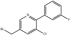 3-Bromomethyl-5-chloro-6-(3-fluorophenyl)pyridine Structure