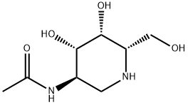 N-[(3R,4S,5R,6S)-4,5-Dihydroxy-6-(hydroxymethyl)-3-piperidinyl]-acetamide Structure