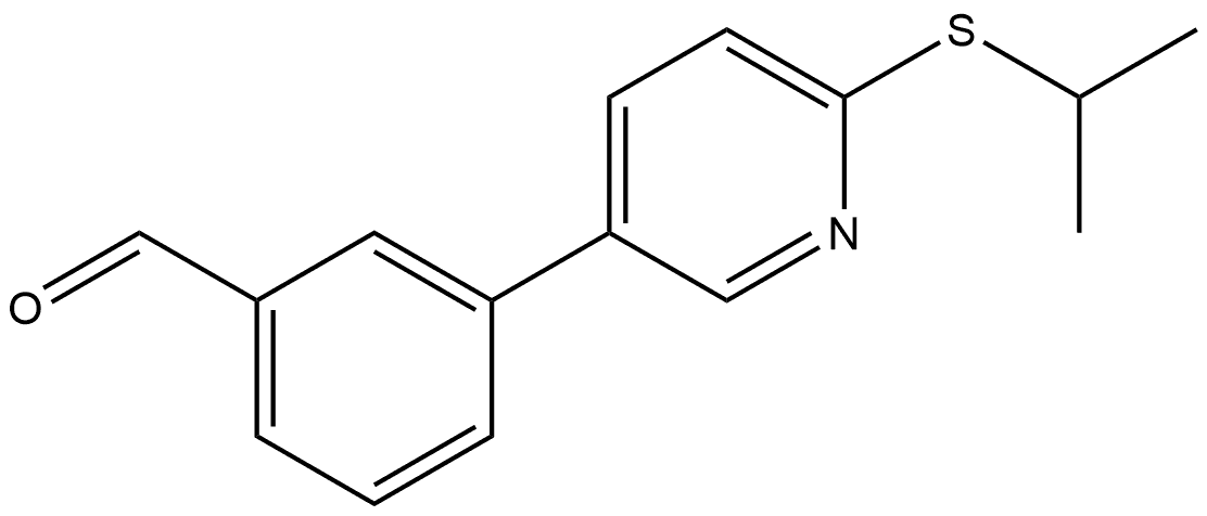 3-[6-[(1-Methylethyl)thio]-3-pyridinyl]benzaldehyde Structure