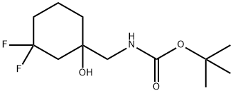 TERT-BUTYL ((3, 3-DIFLU0R0-1-HYDROXYCYCLOHEXYL)METHYL)CAR BAMATE 구조식 이미지