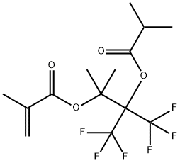 2-Propenoic acid, 2-methyl-, 3,3,3-trifluoro-1,1-dimethyl-2-(2-methyl-1-oxopropoxy)-2-(trifluoromethyl)propyl ester Structure