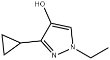 3-Cyclopropyl-1-ethyl-1H-pyrazol-4-ol 구조식 이미지