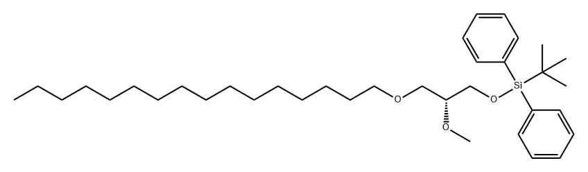 Silane, (1,1-dimethylethyl)[3-(hexadecyloxy)-2-methoxypropoxy]diphenyl-, (R)- (9CI) Structure