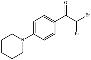 Ethanone, 2,2-dibromo-1-[4-(1-piperidinyl)phenyl]- Structure