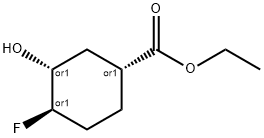 Cyclohexanecarboxylic acid, 4-fluoro-3-hydroxy-, ethyl ester, (1R,3R,4R)-rel- Structure