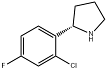 (S)-2-(2-CHLORO-4-FLUOROPHENYL)PYRROLIDINE 구조식 이미지