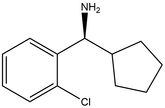 Benzenemethanamine, 2-chloro-α-cyclopentyl-, (αS)- Structure