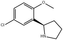 2-((2R)PYRROLIDIN-2-YL)-4-CHLORO-1-METHOXYBENZENE Structure