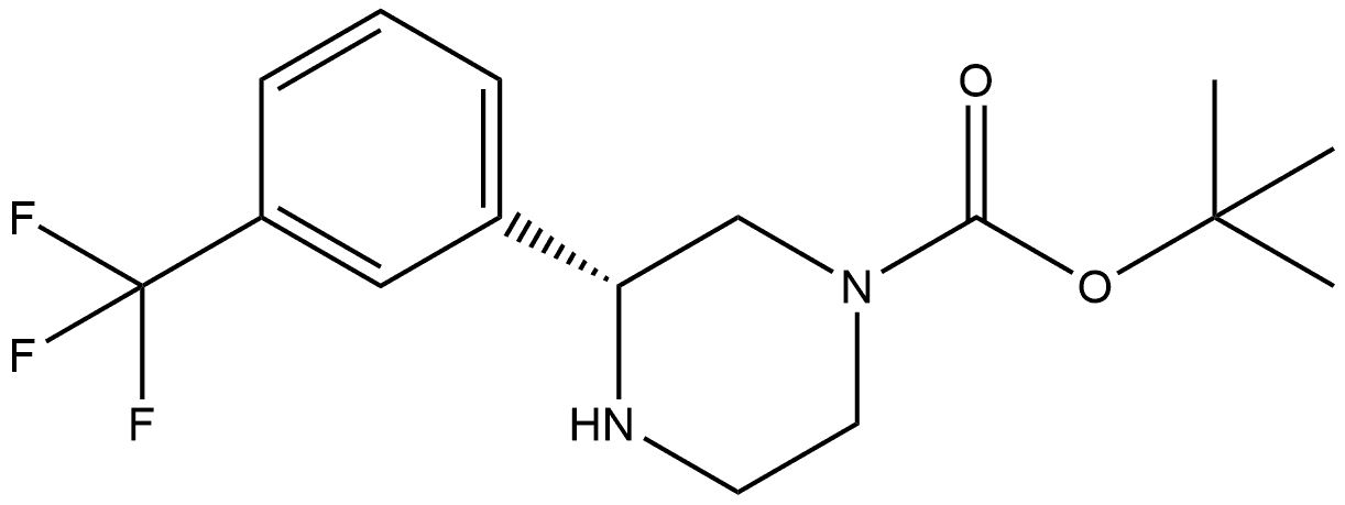 tert-butyl (R)-3-(3-(trifluoromethyl)phenyl)piperazine-1-carboxylate Structure