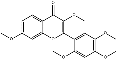 3,7-Dimethoxy-2-(2,4,5-trimethoxyphenyl)-4H-1-benzopyran-4-one Structure