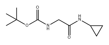 Carbamic acid, N-[2-(cyclopropylamino)-2-oxoethyl]-, 1,1-dimethylethyl ester Structure