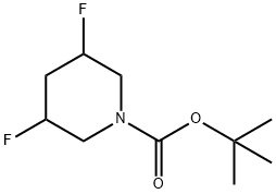 1,1-Dimethylethyl 3,5-difluoro-1-piperidinecarboxylate Structure