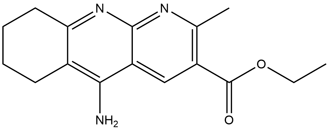 Ethyl 5-amino-6,7,8,9-tetrahydro-2-methylbenzo[b][1,8]naphthyridine-3-carboxylate 구조식 이미지