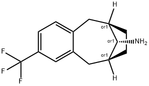 6,9-Methanobenzocycloocten-11-amine, 5,6,7,8,9,10-hexahydro-2-(trifluoromethyl)-, (6R,9S,11S)-rel- Structure