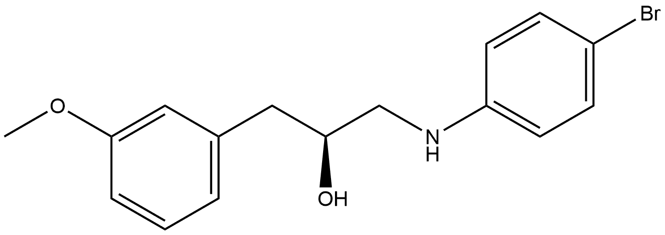 (S)-1-((4-bromophenyl)amino)-3-(3-methoxyphenyl)propan-2-ol 구조식 이미지