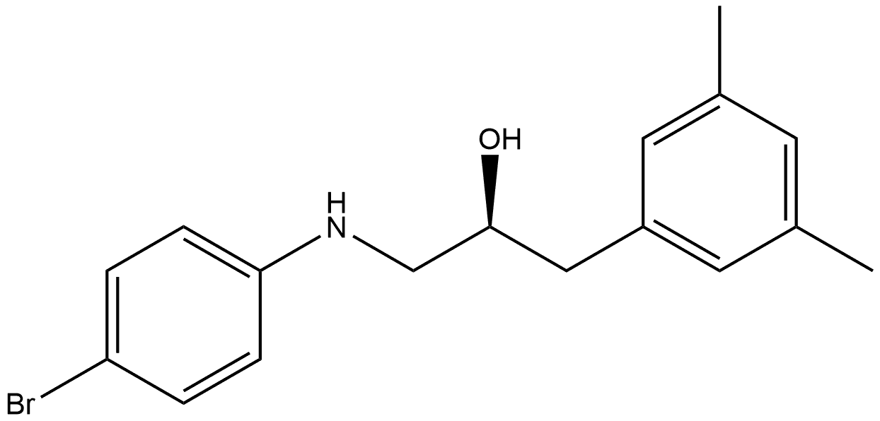 Benzeneethanol, α-[[(4-bromophenyl)amino]methyl]-3,5-dimethyl-, (αS)- Structure