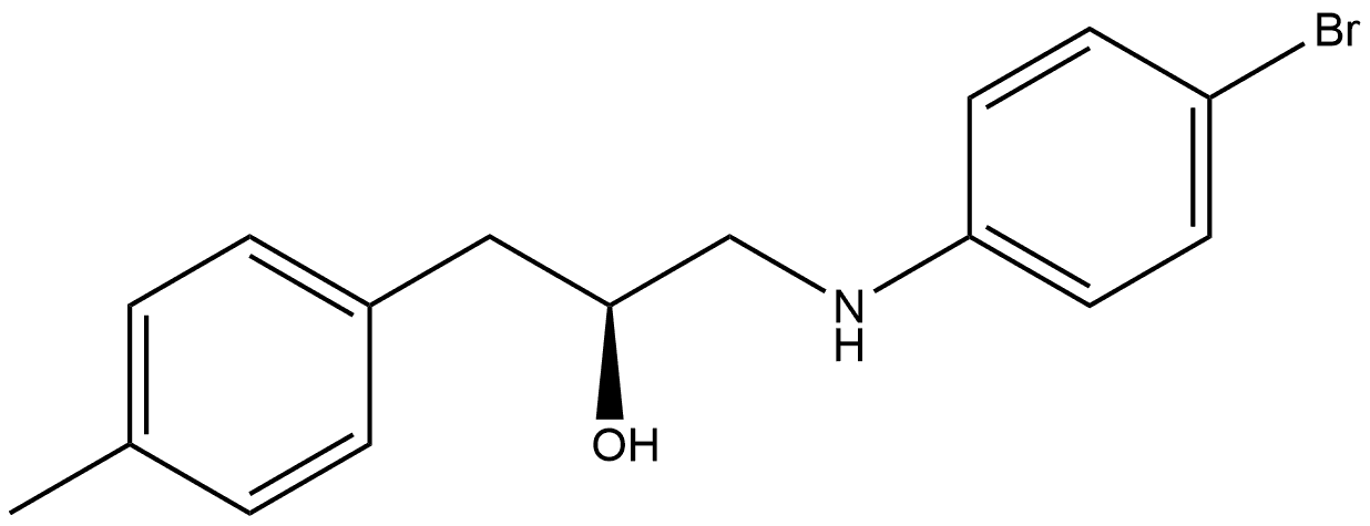 Benzeneethanol, α-[[(4-bromophenyl)amino]methyl]-4-methyl-, (αS)- Structure