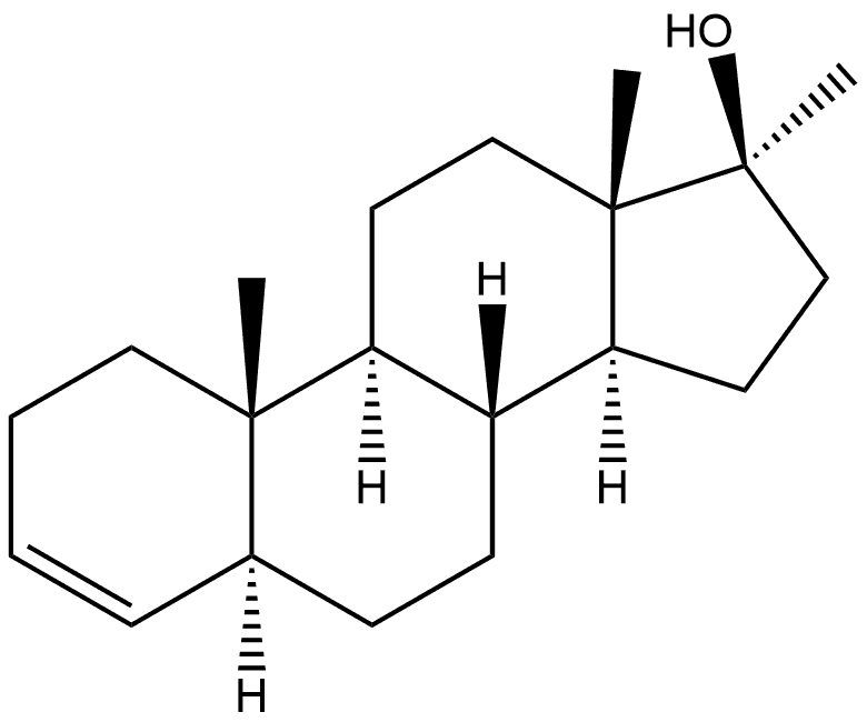 Androst-3-en-17-ol, 17-methyl-, (5α,17β)- Structure