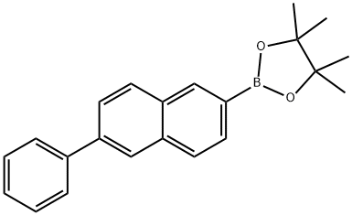 1,3,2-Dioxaborolane, 4,4,5,5-tetramethyl-2-(6-phenyl-2-naphthalenyl)- Structure