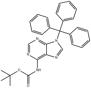 tert-butyl N-(9-tritylpurin-6-yl)carbamate Structure