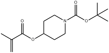 1-Piperidinecarboxylic acid, 4-[(2-methyl-1-oxo-2-propen-1-yl)oxy]-, 1,1-dimethylethyl ester Structure