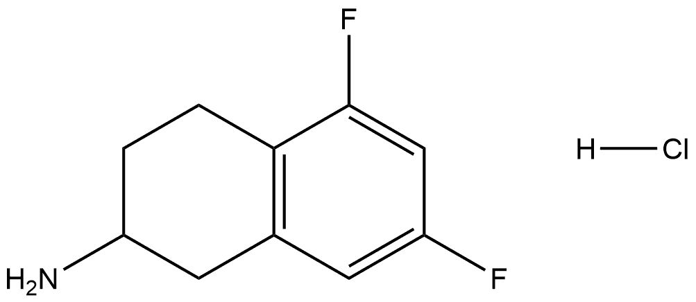 5,7-difluoro-1,2,3,4-tetrahydronaphthalen-2-amine hydrochloride Structure