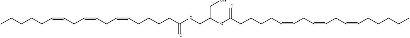 6,9,12-Octadecatrienoic acid, 1,1'-[1-(hydroxymethyl)-1,2-ethanediyl] ester, (6Z,6'Z,9Z,9'Z,12Z,12'Z)- Structure