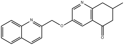 7-Methyl-3-(quinolin-2-ylmethoxy)-7,8-dihydroquinolin-5(6H)-one 구조식 이미지