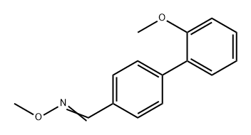 [1,1'-Biphenyl]-4-carboxaldehyde, 2'-methoxy-, O-methyloxime Structure