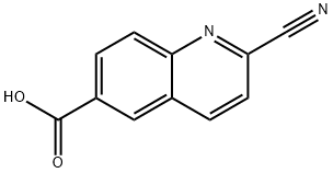 6-Quinolinecarboxylic acid, 2-cyano- Structure