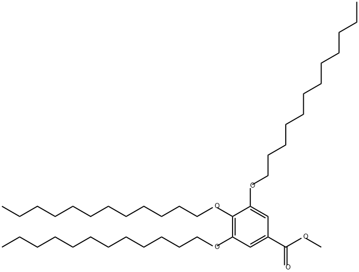 Benzoic acid, 3,4,5-tris(dodecyloxy)-, methyl ester Structure