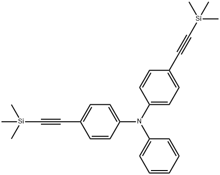 Benzenamine, N-phenyl-4-[2-(trimethylsilyl)ethynyl]-N-[4-[2-(trimethylsilyl)ethynyl]phenyl]- Structure