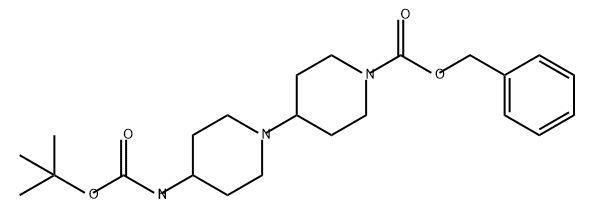 [1,4'-Bipiperidine]-1'-carboxylic acid, 4-[[(1,1-dimethylethoxy)carbonyl]amino]-, phenylmethyl ester Structure