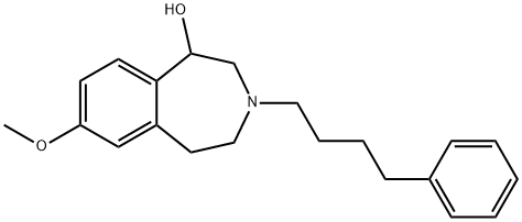 1H-3-Benzazepin-1-ol, 2,3,4,5-tetrahydro-7-methoxy-3-(4-phenylbutyl)- Structure