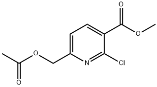 3-Pyridinecarboxylic acid, 6-[(acetyloxy)methyl]-2-chloro-, methyl ester 구조식 이미지