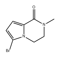 Pyrrolo[1,2-a]pyrazin-1(2H)-one, 6-bromo-3,4-dihydro-2-methyl- 구조식 이미지