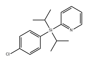 Pyridine, 2-[(4-chlorophenyl)bis(1-methylethyl)silyl]- Structure