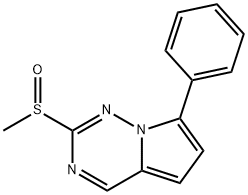 Pyrrolo[2,1-f][1,2,4]triazine, 2-(methylsulfinyl)-7-phenyl- Structure