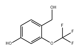 Benzenemethanol, 4-hydroxy-2-(trifluoromethoxy)- Structure