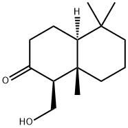 2(1H)-Naphthalenone, octahydro-1-(hydroxymethyl)-5,5,8a-trimethyl-, (1S,4aS,8aS)- Structure