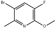 3-bromo-5-fluoro-6-methoxy-2-methylpyridine Structure