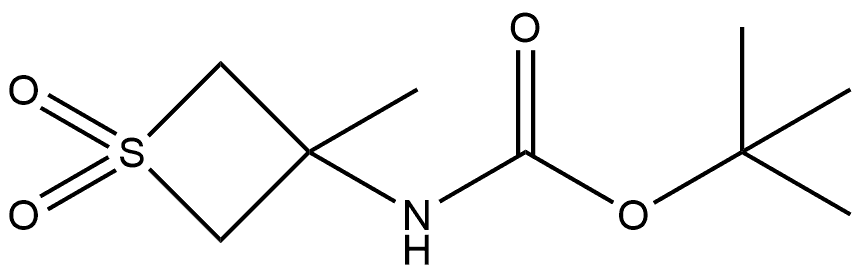 tert-butyl (3-methyl-1,1-dioxidothietan-3-yl)carbamate Structure