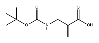 2-Propenoic acid, 2-[[[(1,1-dimethylethoxy)carbonyl]amino]methyl]- Structure