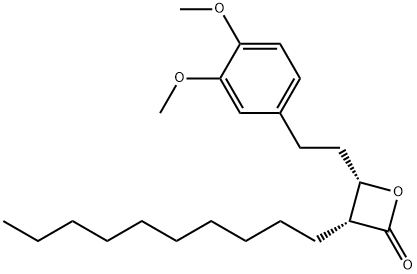 2-Oxetanone, 3-decyl-4-[2-(3,4-dimethoxyphenyl)ethyl]-, (3R,4S)- Structure