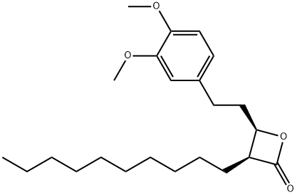 2-Oxetanone, 3-decyl-4-[2-(3,4-dimethoxyphenyl)ethyl]-, (3S,4R)- Structure