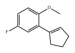 Benzene, 2-(1-cyclopenten-1-yl)-4-fluoro-1-methoxy- Structure