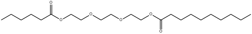 Decanoic acid, 2-[2-[2-[(1-oxohexyl)oxy]ethoxy]ethoxy]ethyl ester Structure