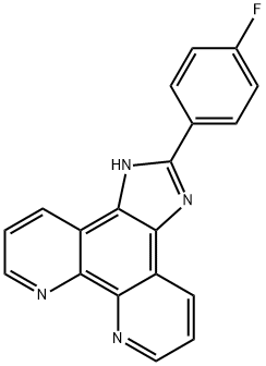 1H-Imidazo[4,5-f][1,10]phenanthroline, 2-(4-fluorophenyl)- Structure